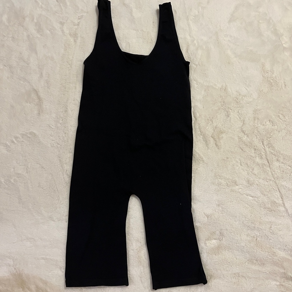 Free People Black Bikeshort One Piece